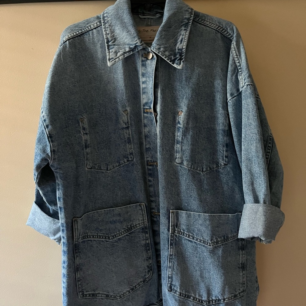 We The Free Light Blue Avery Denim Jacket, like new.